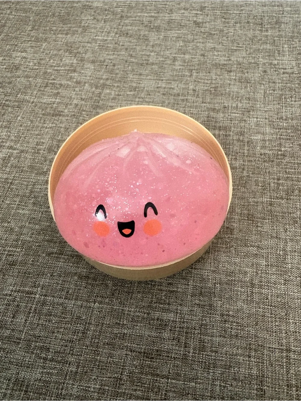 Pink Glitter dumpling squishy